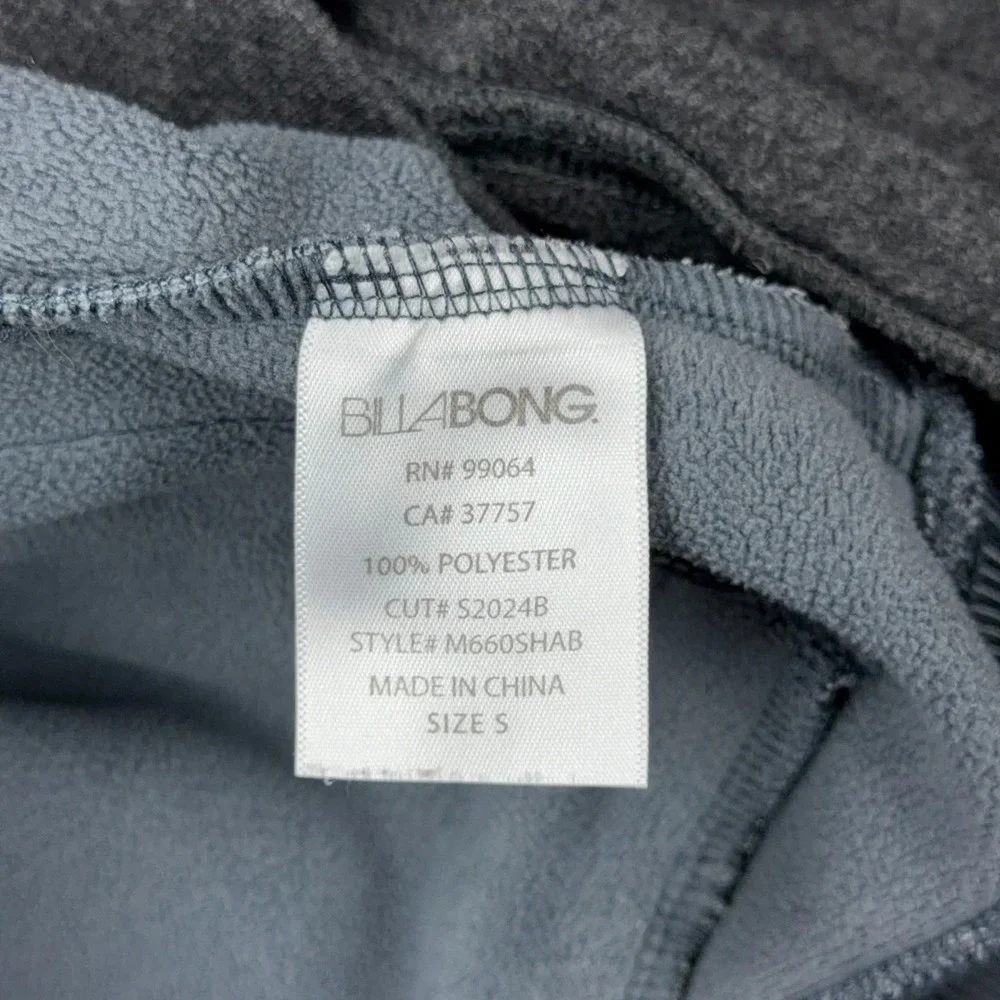 Billabong‎ Jacket Mens Small Gray 2-in-1 Fleece Lined Hooded Full Zip Surf Y2K